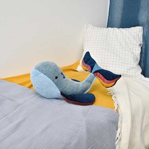 Peluche baleine bleue 30 cm