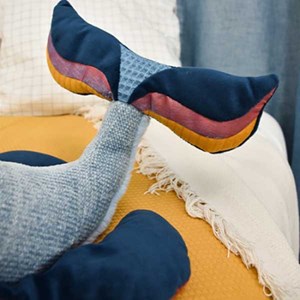 Peluche baleine bleue 30 cm