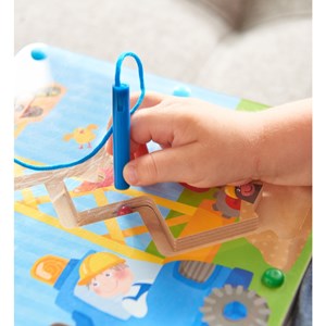 Jeu magnétique sur le chantier