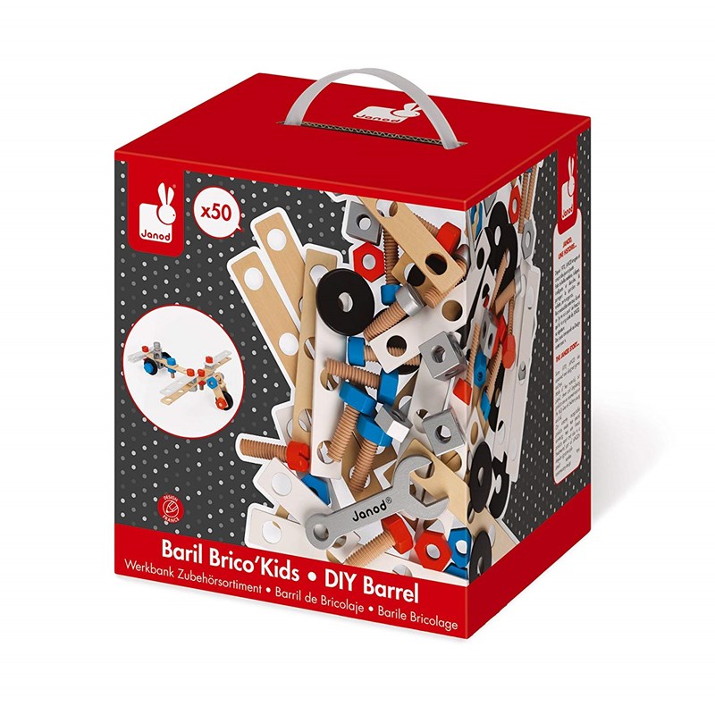 Janod - Baril brico'kids 50 pcs