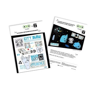 Stickers city slow bleu