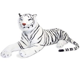 Peluche géante tigre blanc