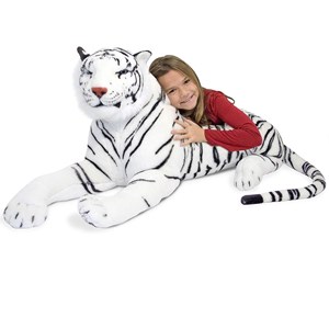 Peluche géante tigre blanc