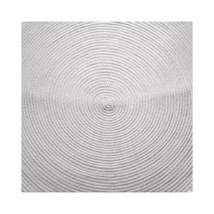 Tapis gros pompons 90 cm gris