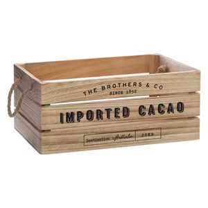 Lot de 3 cagettes de rangement colonial