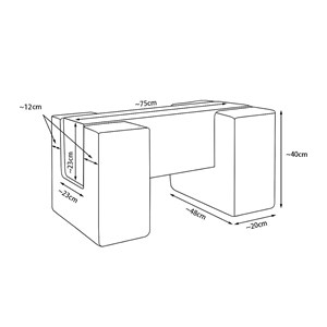 Blocs en mousse blanc bleu