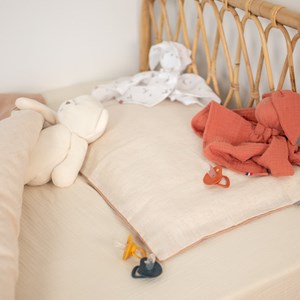 Taie d'oreiller réversible lin lavé