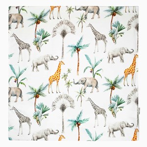 Taie d'oreiller coton réversible safari