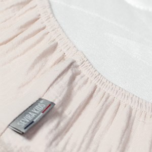 Drap housse berceau gaze de coton beige