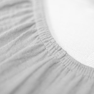 Drap housse berceau gaze de coton gris