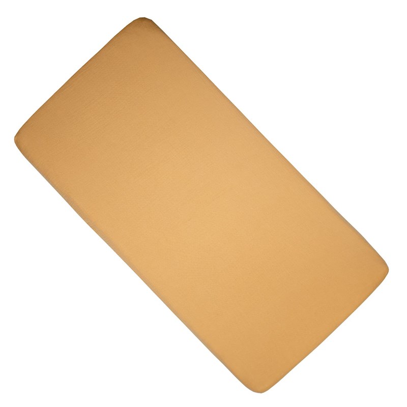 Drap housse berceau gaze de coton camel