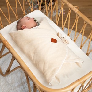 Drap housse berceau gaze de coton blanc
