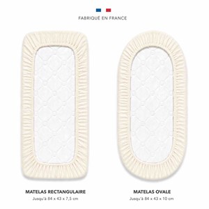 Drap housse berceau gaze de coton écru