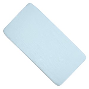 Drap berceau en gaze de coton bleu 40 x