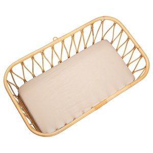 Drap berceau en gaze de coton à beige