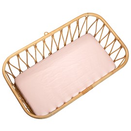Drap berceau en gaze de coton à rose 40