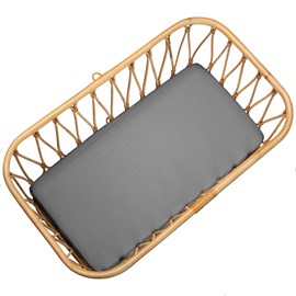 Drap housse berceau gaze coton carreaux