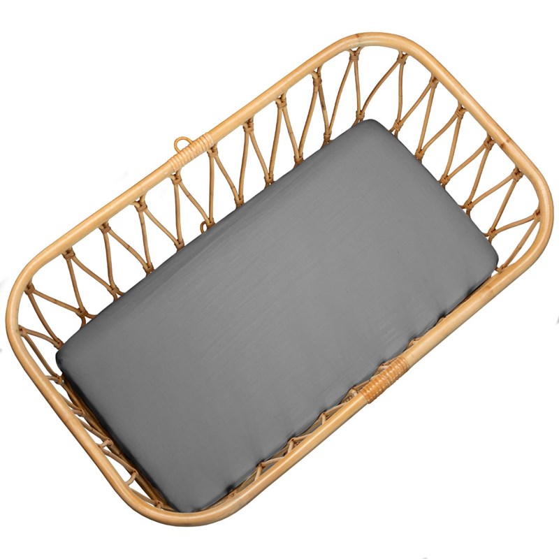 Drap housse berceau gaze coton carreaux