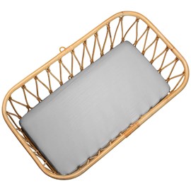 Drap housse berceau gaze coton carreaux