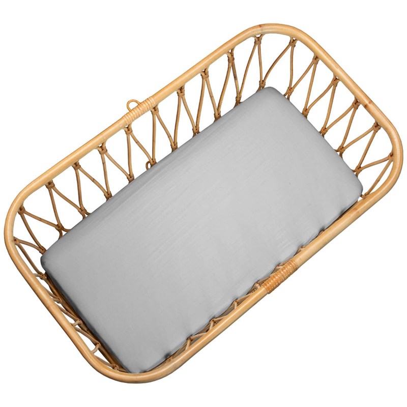 Drap housse berceau gaze coton carreaux