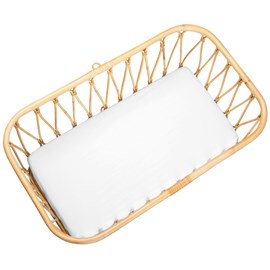 Drap housse berceau gaze coton carreaux