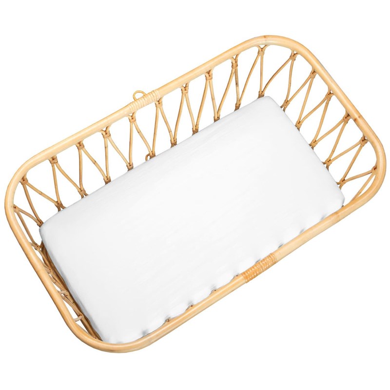 Drap housse berceau gaze coton carreaux