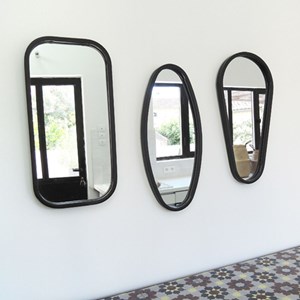 Miroir par lot de 3 formes ovoïde