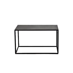 Table basse rectangulaire en métal noir