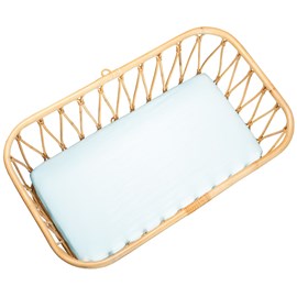 Drap housse berceau gaze coton carreaux