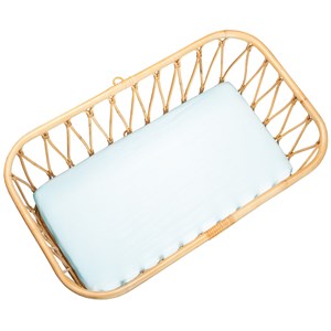 Drap berceau en gaze de coton à bleu