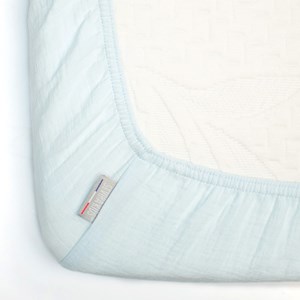 Drap housse berceau gaze coton carreaux