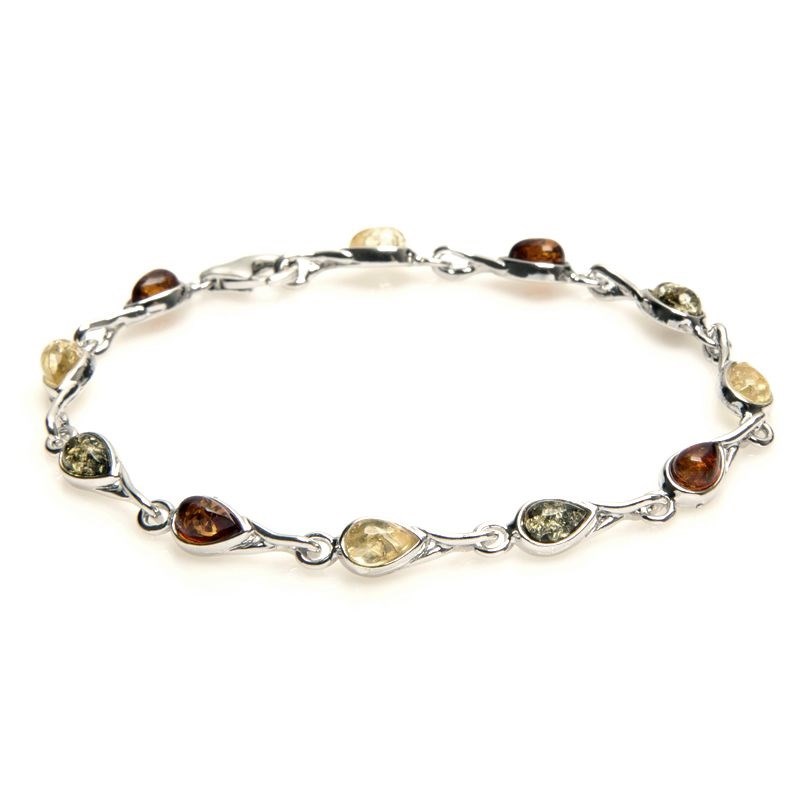 Bracelet moderne argent ambre