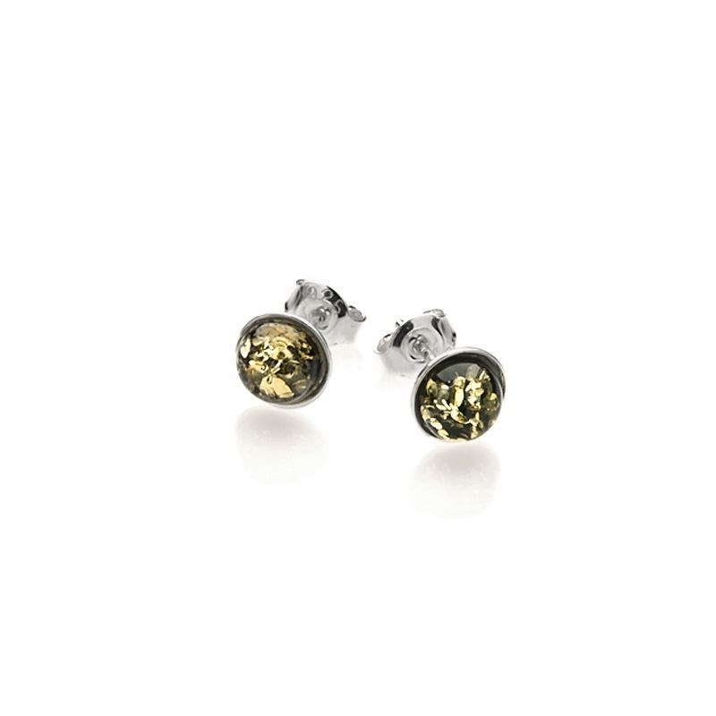Boucle d'oreille argent ambre baltique