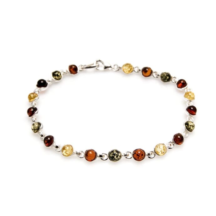 Bracelet Perles Ambre Véritable Mer Baltique Et Argent 925 - Neuf Avec étiquettes