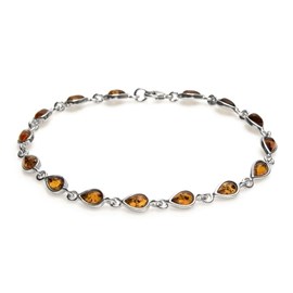 Bracelet moderne argent ambre