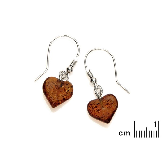 Boucles d'oreilles argent 925 pendants gouttes ambre
