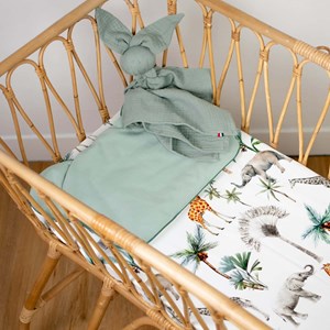 Drap housse berceau coton safari