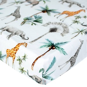 Drap housse berceau coton safari