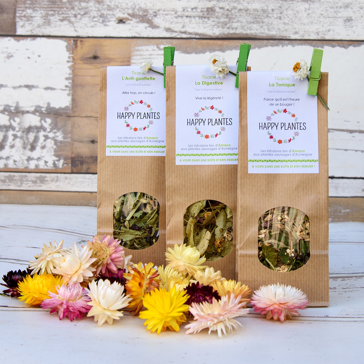 Coffret tisane bio, infusions aux plantes sauvages d'Auvergne