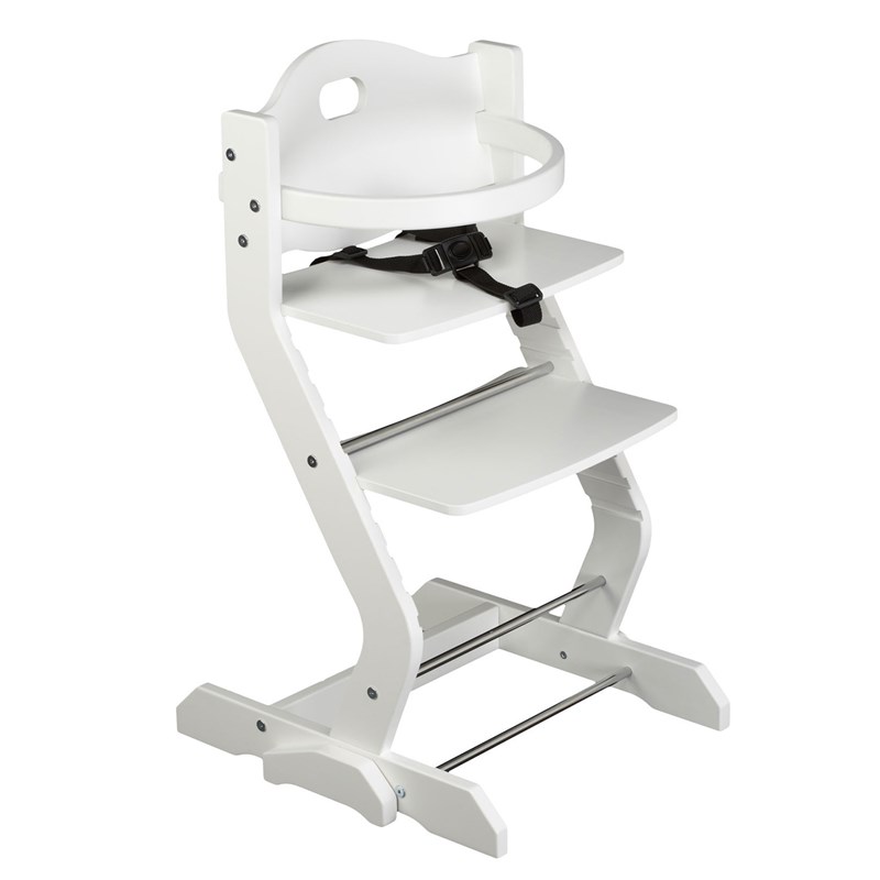Chaise haute pour bébé, blanc (Tissy) - Image 2