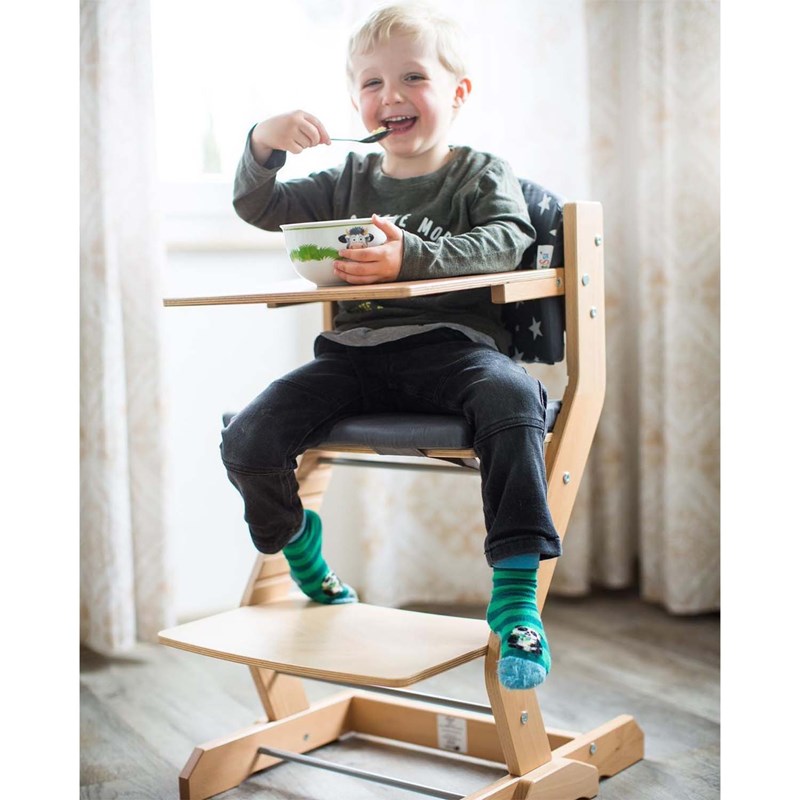 Chaise haute pour bébé, blanc (Tissy) - Image 3