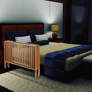 Lit à barreaux pliable 60x120 cm