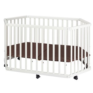 Parc bébé pliable lies blanc tissi