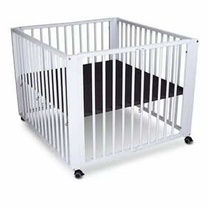 Parc bébé pliable moritz tissi blanc 84