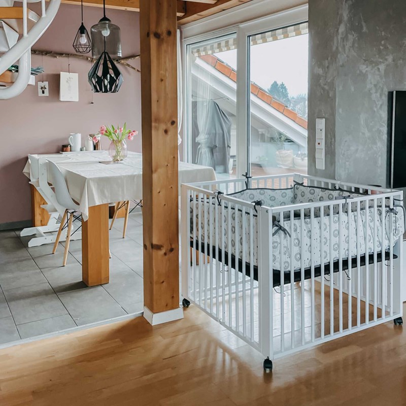 Parc bébé pliable moritz tissi blanc 84 (Tissy) - Image 3