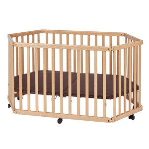 Parc bébé pliable lies bois naturel