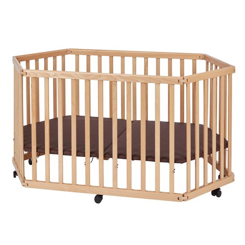 Tissy - Parc bébé pliable lies bois naturel