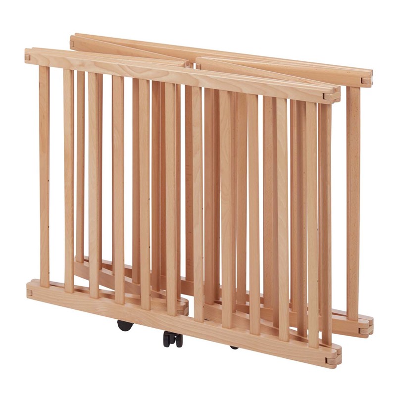 Parc bébé pliable lies bois naturel (Tissy) - Image 1