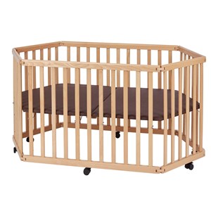 Parc bébé pliable bois naturel lies