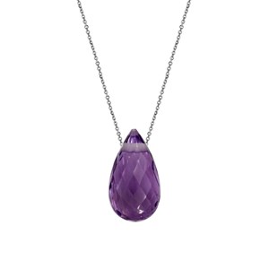 Collier argent 925 amethyste naturelle